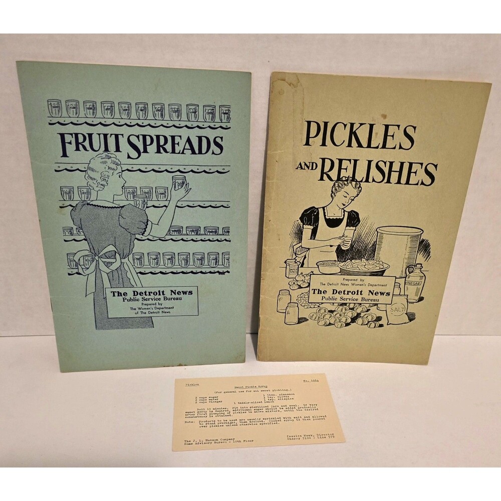 Fruit Spreads & Pickles/Relishes 1950's The Detroit News Public Service Bureau